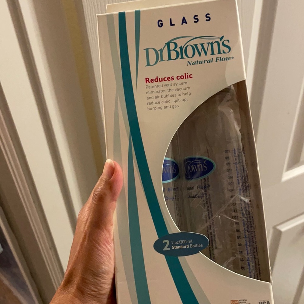 Dr. Brown’s, glass baby bottles